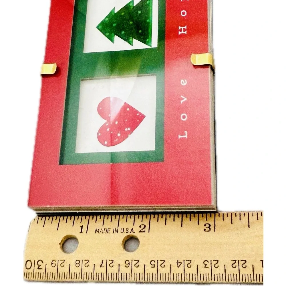 Hallmark Heart Gallery Christmas Tabletop Glass Frame Love Hope Joy Peace in Box